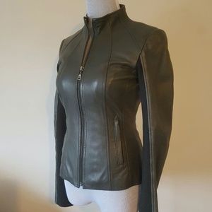Danier Italian Grey Leather Jacket | Designed in Canada